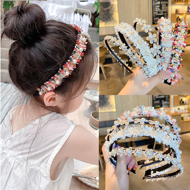 Cài tóc thiết kế đính hạt ngọc trai đáng yêu dành cho bé gái