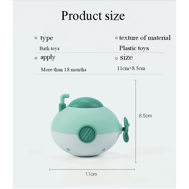 Tàu Ngầm Đồ Chơi Phun Nước Sử Dụng Dây Cót Vui Nhộn Cho Bé