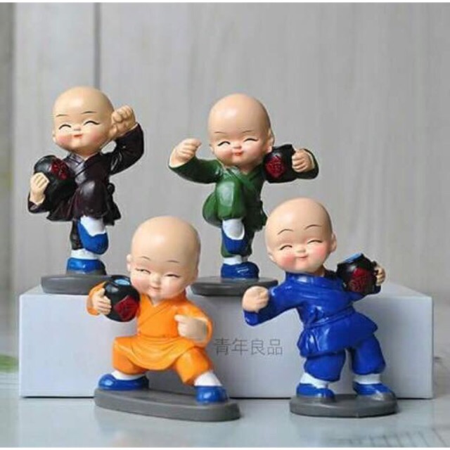 Tượng 4 chú tiểu múa võ tuý quyền trang trí | BigBuy360 - bigbuy360.vn