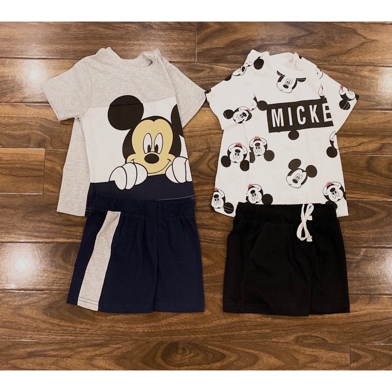 Bộ Mickey HM bé trai cotton siêu xinh bé 1-6 tuổi