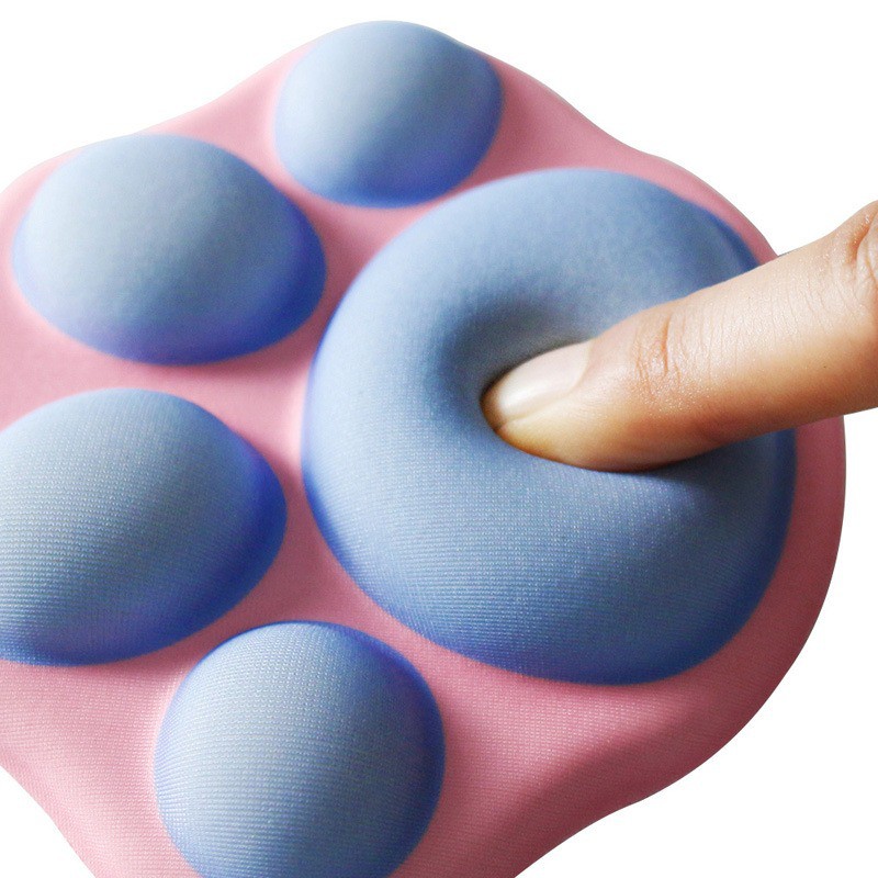 Đệm Kê Tay Sử Dụng Chuột Hình Bàn Chân Mèo 3D Bằng Xốp Chống Trượt