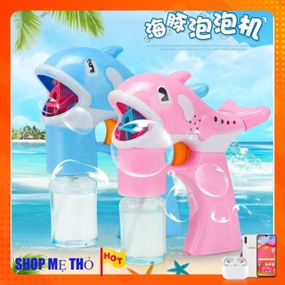 Cá heo thổi bong bóng Súng đồ chơi bắn bong bóng xà phòng hình cá heo cho bé