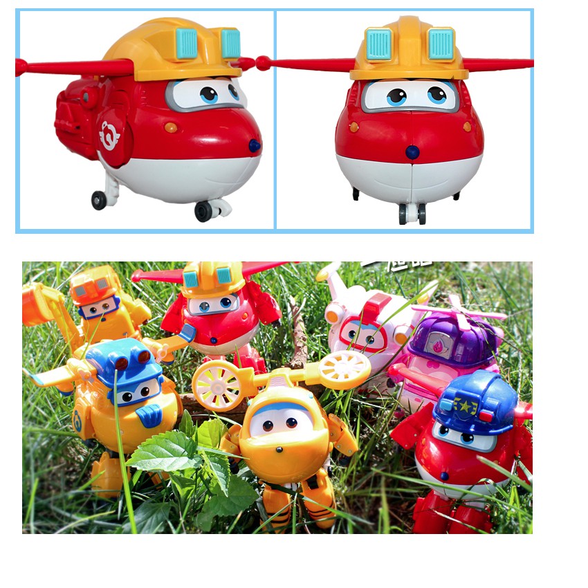 Super wings Đội bay siêu đẳng Mô hình máy bay Jett Team Xây Dựng mô hình Mẫu mới