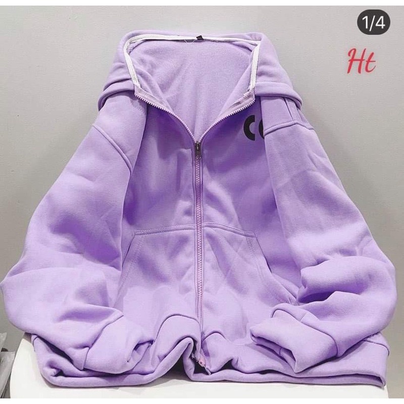 ÁO KHOÁC NỈ COTTON CCC HT12, Áo nỉ Unisex from rộng, Chất nỉ ấm mặc không xù, thiết kế phong cách - MODY