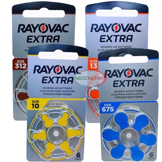 Pin máy trợ thính rayovac extra mã pr41 a312, pr44 a675, pr48 a13, pr70 a10