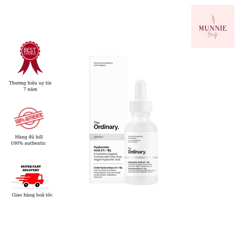 Tinh chất cấp ẩm hồi phục da The Ordinary HA 2% + B5