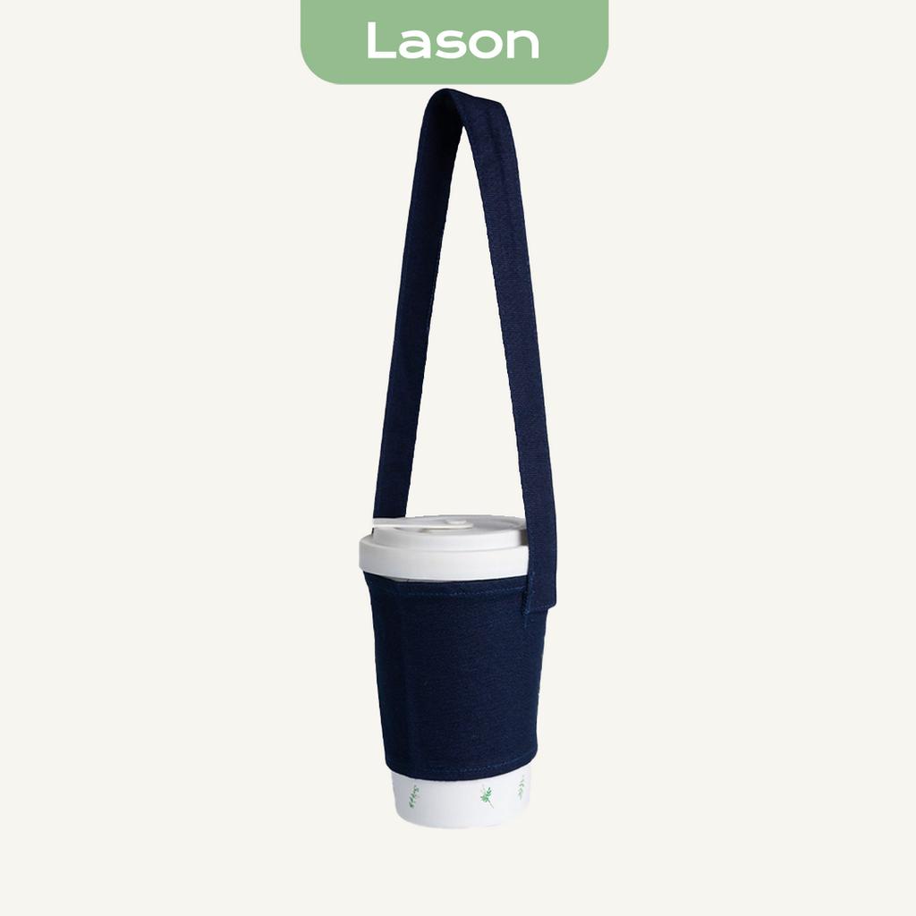 Túi vải treo cốc nước màu trơn Lason TBC00321