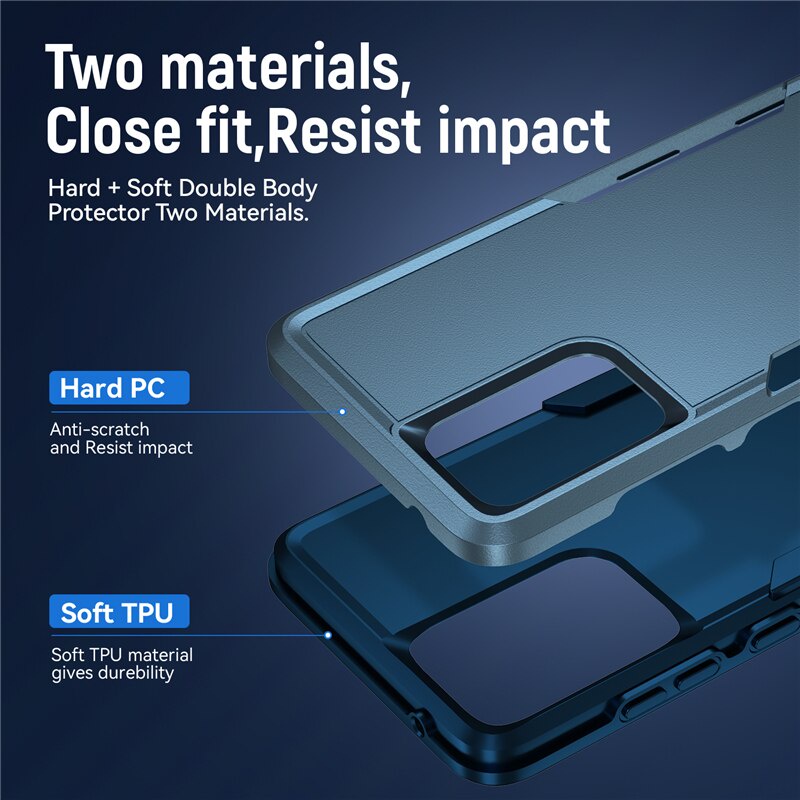 Ốp Điện Thoại Bằng PC Cao Su Chống Sốc Chống Trượt Hai Lớp Cho Samsung Galaxy S22 Ultra S21 FE A13 A53 A73 5G Galaxy S20 FE