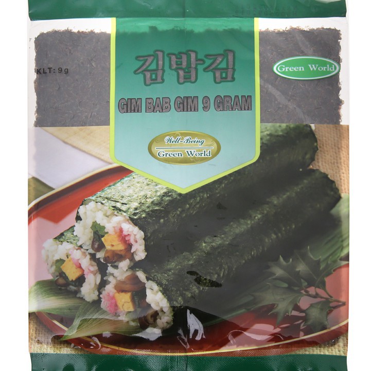 Rong biển làm kimbap, sushi, cơm cuộn 4 lá