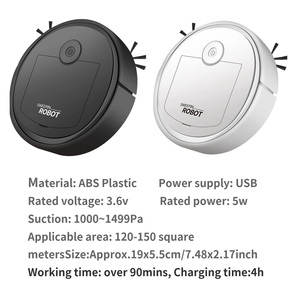 Robot Hút Bụi Thông Minh Tự Động Yên Tĩnh Lau Sàn