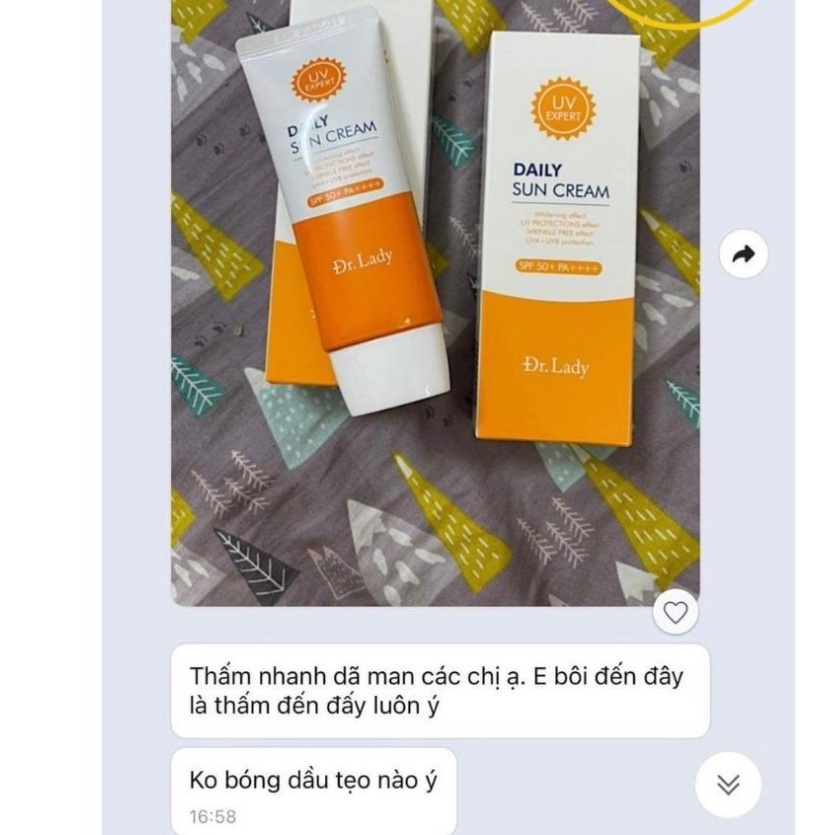 Kem chống nắng nâng tone kiềm dầu DAILY SUN CREAM 3 IN 1 SPF50+ PA ++++ 60ML