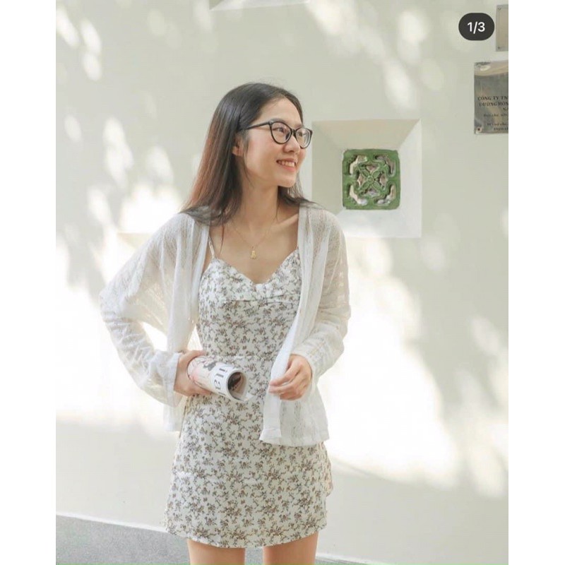 SET ĐẦM HOA NHÍ 2 DÂY ĐI BIỂN,ÁO KHOÁC LEN MỎNG 👉HÀNG CHUẨN ĐẸP LOẠI 1👈ĐẦM ĐI BIỂN MÙA HÈ,DẠO PHỐ SIÊU XINH | BigBuy360 - bigbuy360.vn