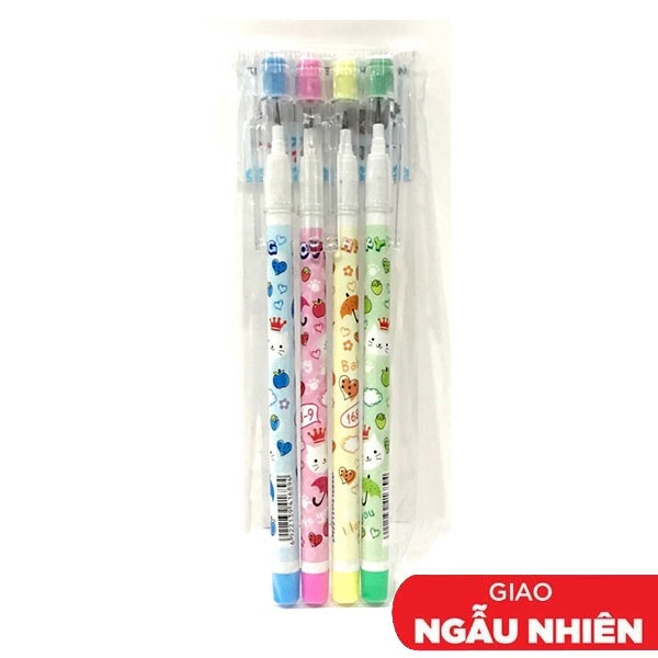 Bộ 4 Bút Chì Khúc Lantu 168 (Mẫu Màu Giao Ngẫu Nhiên)