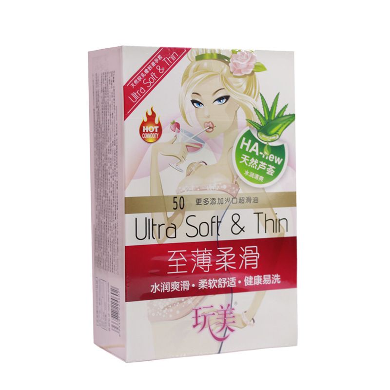 50chiếc Bao Cao su Hoa Ly Trung  Quốc Siêu Mỏng Nhiều Dầu Bôi Trơn