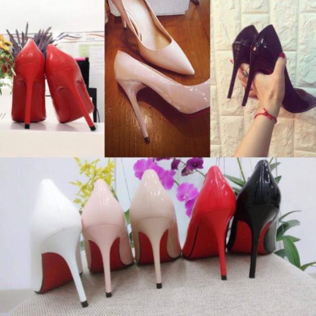 Tết Giày cao gót đế đỏ đủ 4màu 9p * . ' . ,