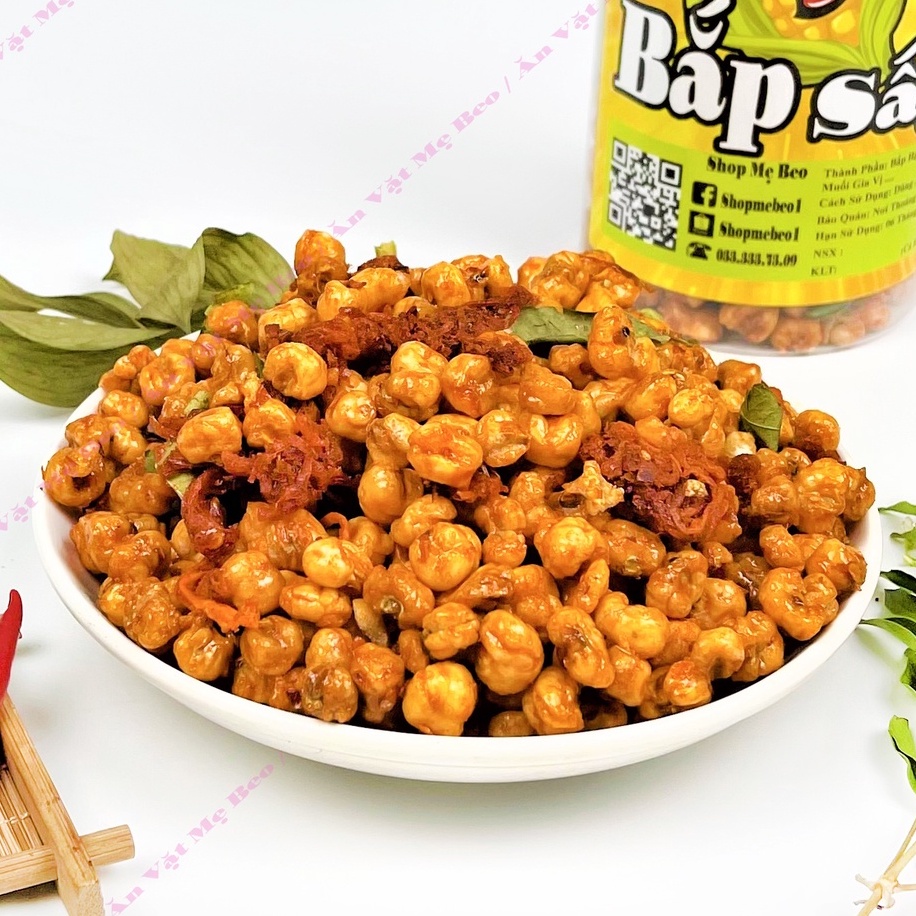 Bắp rim sấy khô bò lá chanh 350g ăn vặt ngon | BigBuy360 - bigbuy360.vn