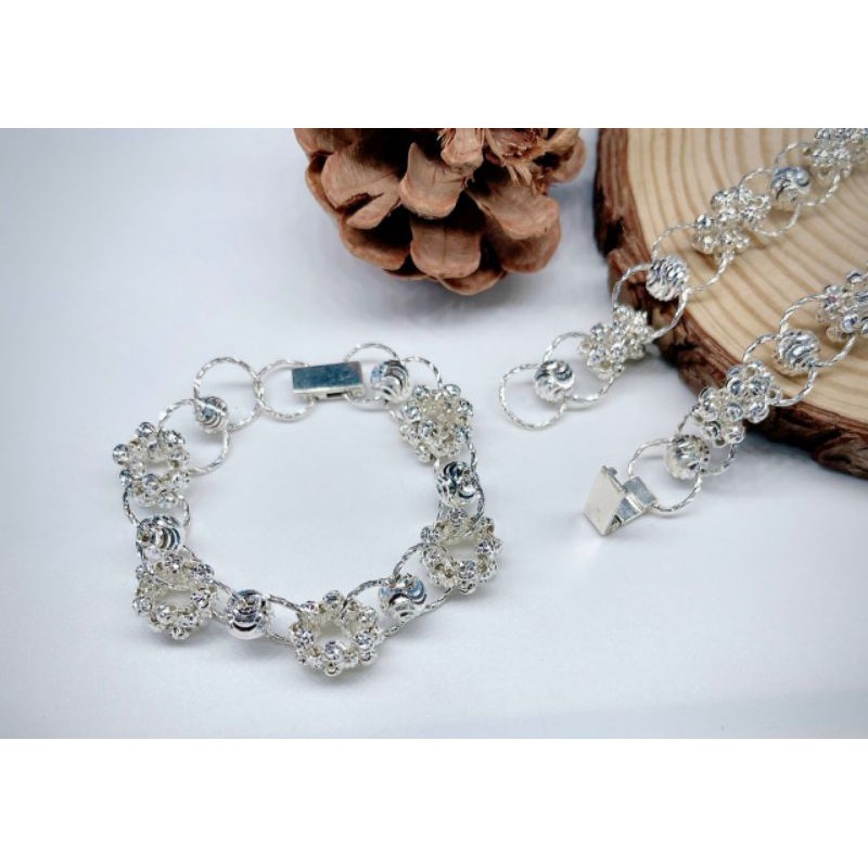 lắc bi to xoắn bạc s925