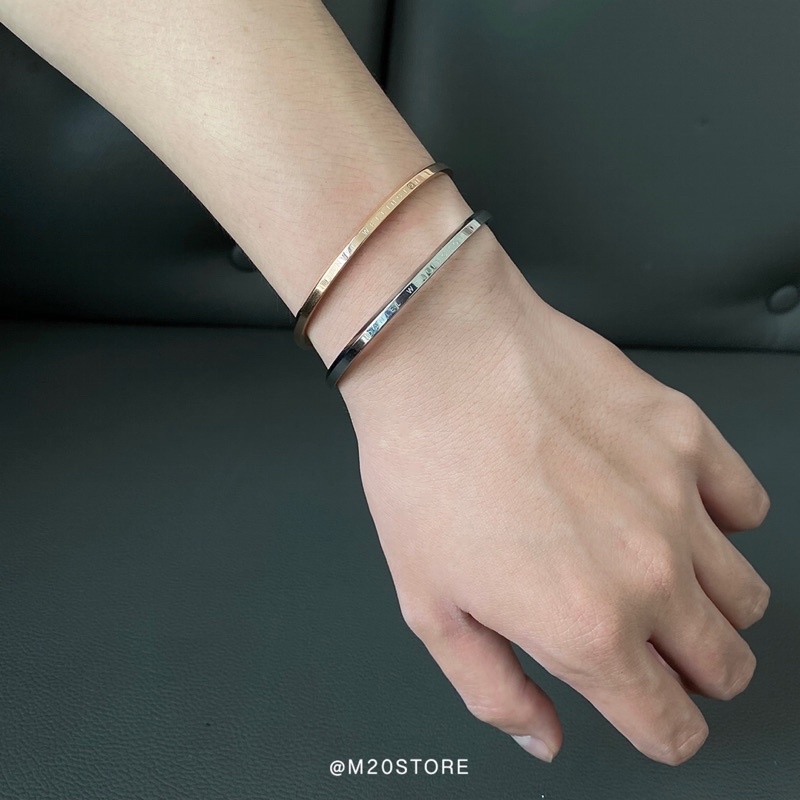 Vòng Tay Cuff Thép TiTan Chống Gỉ,Kiềng DW Nam Nữ Dạng Cuff Phù Hợp Mang Đôi Couple