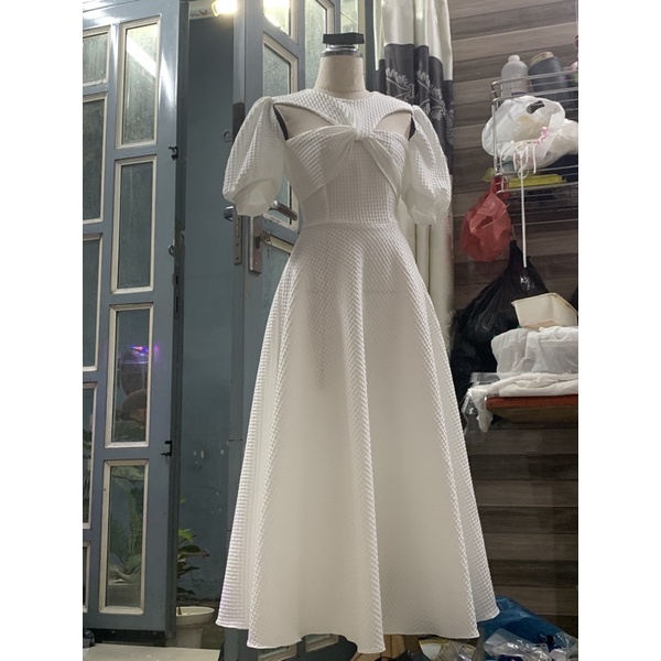 VÁY XỐP XOẮN TAY PHỒNG