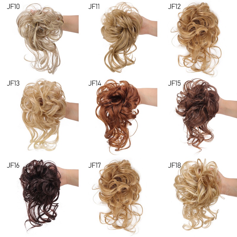 Búi Tóc Giả Xoăn Co Giãn