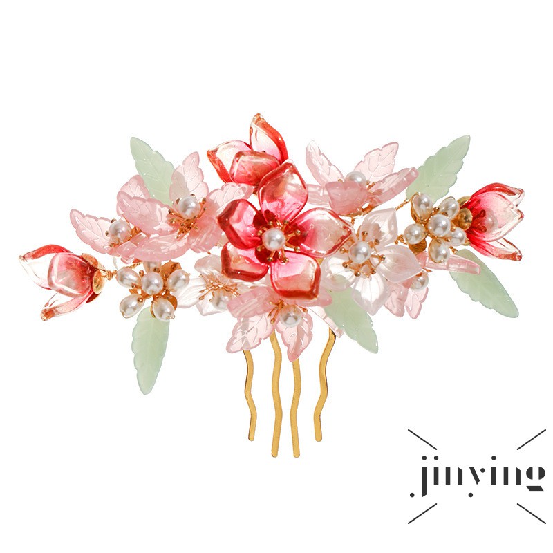 GETNOIVAS Trâm cài tóc hình hoa phong cách Trung Hoa cổ điển cho nữ