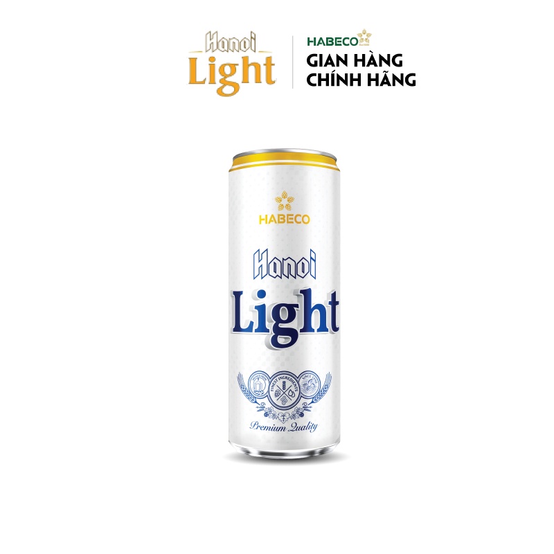 HỎA TỐC HÀ NỘI - Thùng 24 lon Bia Hanoi Light - HABECO (330ml/lon)