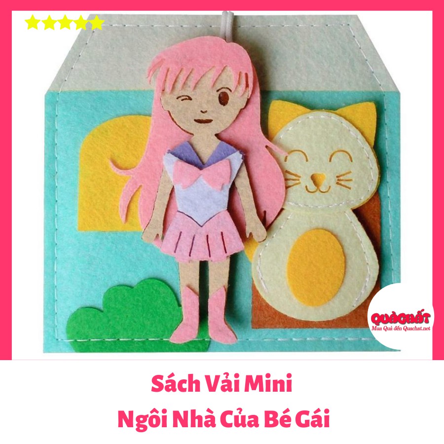 Đồ Chơi Sách Vải Mini Ngôi Nhà Của Bé Gái