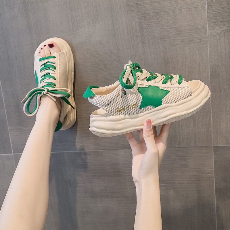 Jiashucheng Sandal Hở Ngón Đế Dày Phong Cách Mới Dễ Phối Đồ Thời Trang Mùa Hè Cho Nữ
