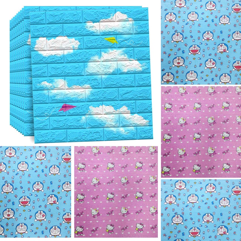 Miếng Xốp Dán Tường Giả Gạch Hoạt Hình Siêu Dễ Thương 3D Chống Thấm Nước Dùng Trang Trí Nội Thất | BigBuy360 - bigbuy360.vn