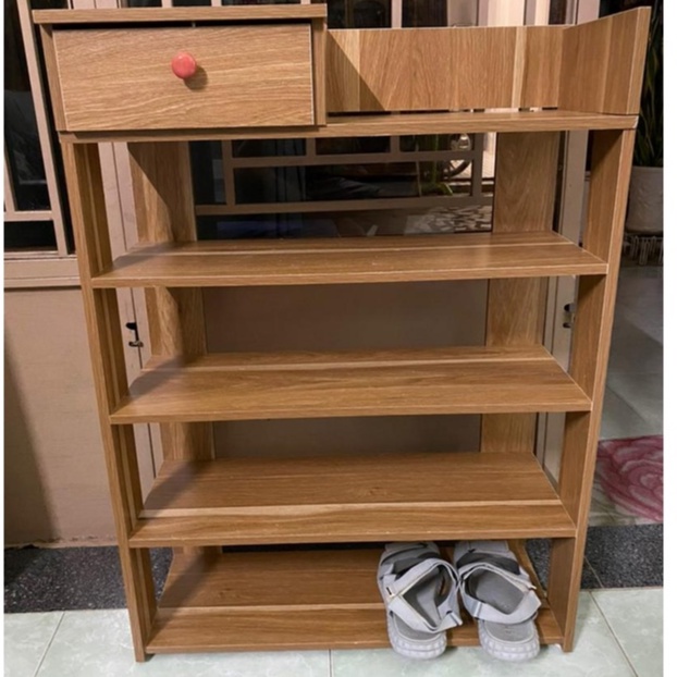 Kệ Để Giày Dép Gỗ Cao Cấp Mẫu 5 Tầng Chất Liệu MDF Cao Cấp Cứng Cáp Sang Trọng Chống Mốc Chống Côn Trùng Angola_shop