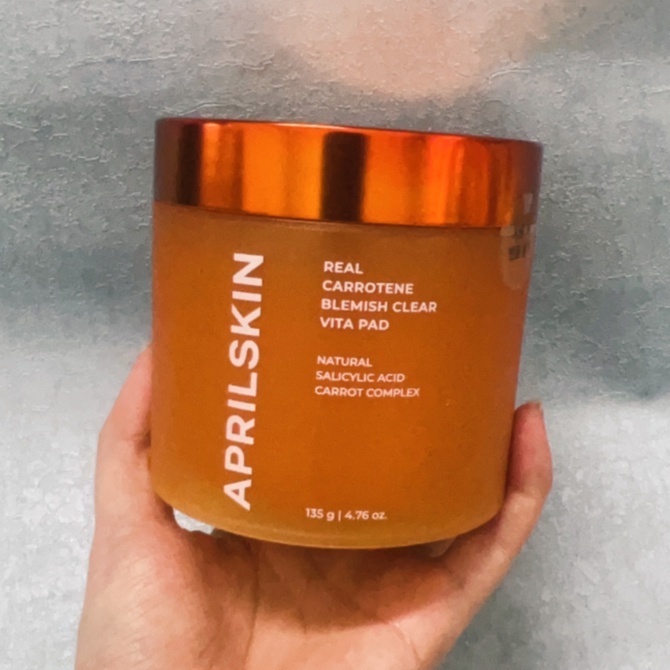 Toner dạng miếng làm sạch mụn chiết xuất cà rốt APRILSKIN Carrotene Vitamin Toner Pad