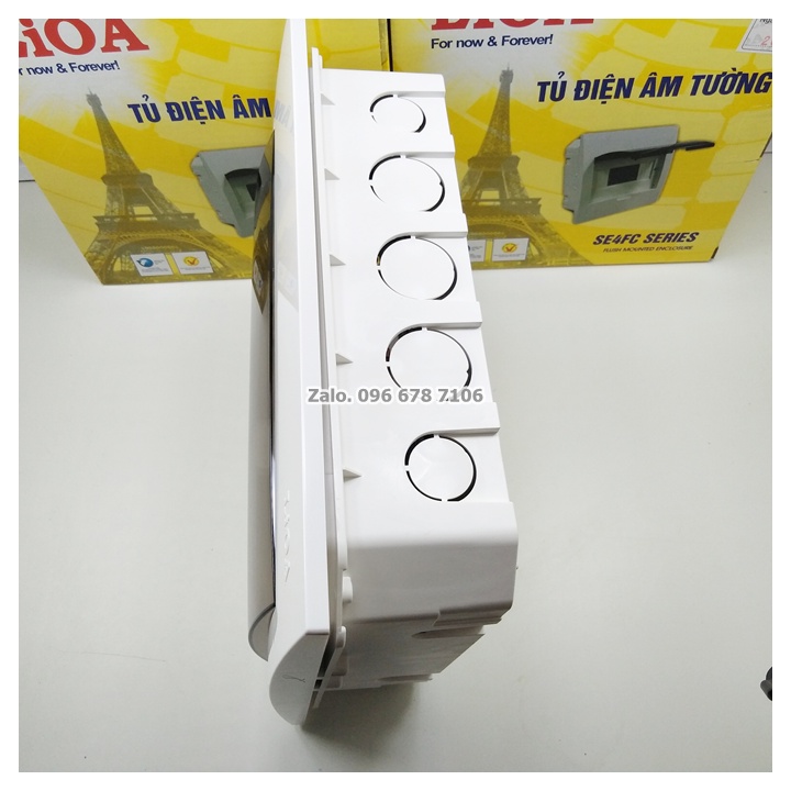 Tủ điện LiOA đế nhựa 2/4 - 3/6 - 4/8 Aptomat MCB, MCCB, RCBO Chính hãng