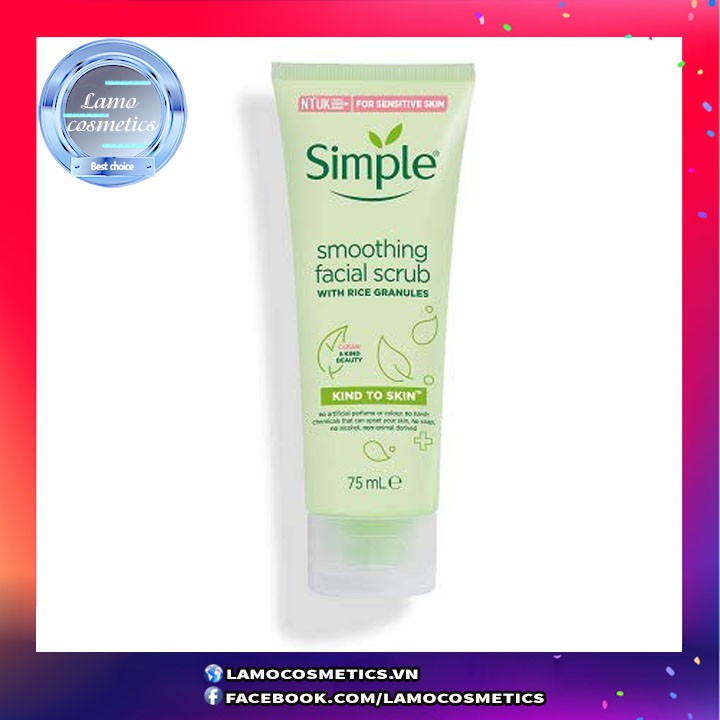 [MẪU MỚI NHẤT] Tẩy Tế Bào Chết Simple Kind To Skin Soothing Facial Scrub