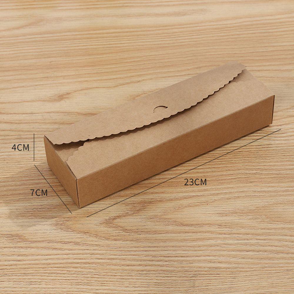 Bộ 10 Hộp Giấy Kraft Viền Ren Dùng Đựng Bánh Sandwich / Bánh Quy / Nougat Ốp