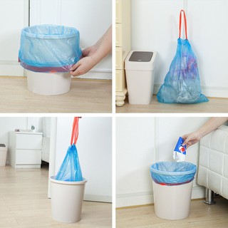 Cuộn túi nilon đựng rác có dây rút