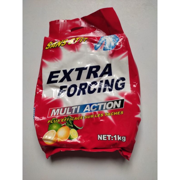 Bột giặt EXTRA FORCING hương chanh 1kg cực sạch ít bọt tốt cho máy giặt,giặt tay nước giặt xà phòng chất lg như omo ô mô