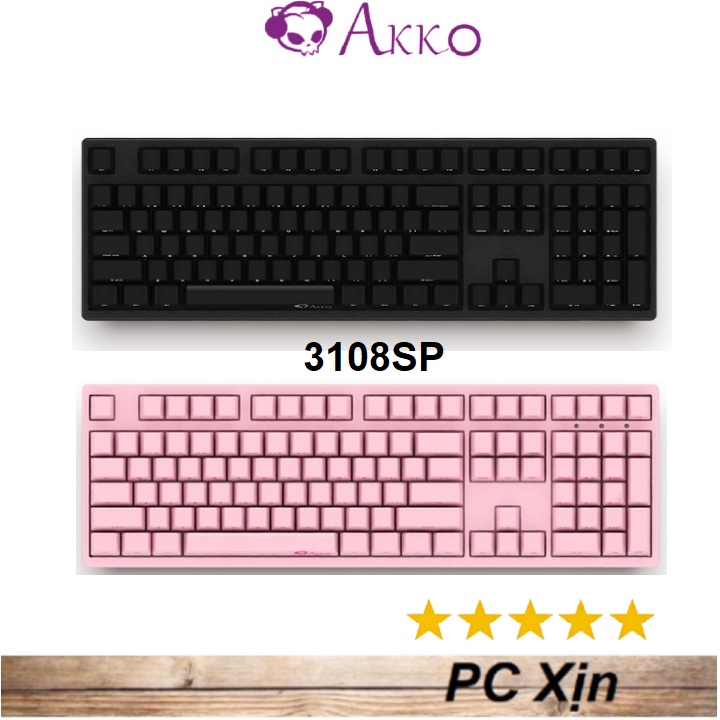 SIEU KHUYẾN MẠI Bàn phím cơ AKKO 3108SP Pink / Black (Akko Switch v2 orange , Blue , Pink) Chính Hãng