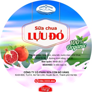 SỮA CHUA LỰU ĐỎ - CON BÒ VÀNG