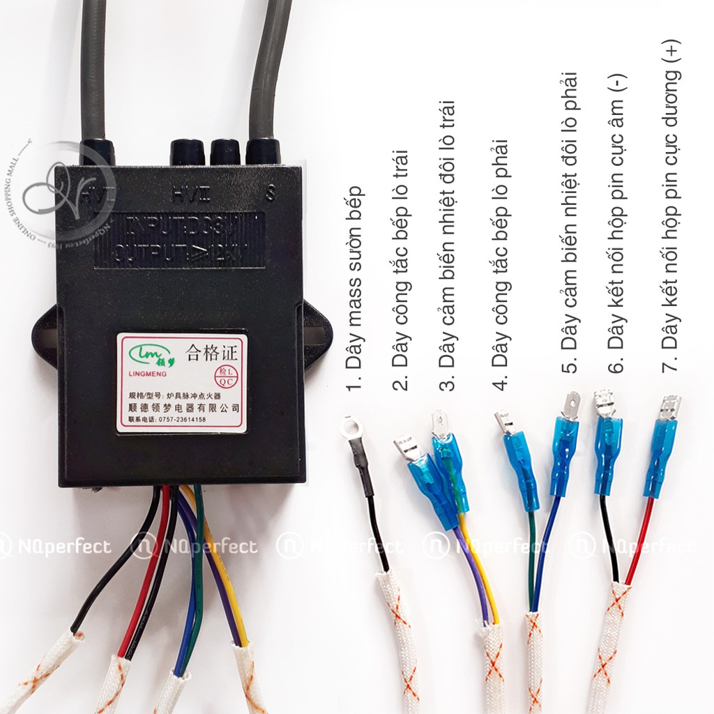 Ic đánh lửa bếp gas âm / bếp gas âm hồng ngoại 2 lò DC 1,5V~3V - ic bếp ga 9 dây giá sỉ [LOẠI 1]