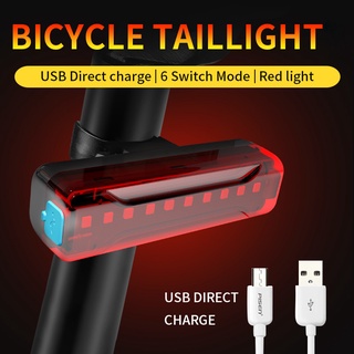 Đèn led cảnh báo ánh sáng đỏ gắn đuôi xe đạp chống thấm nước có cổng sạc usb