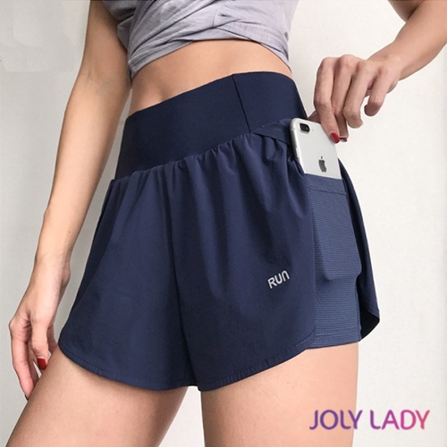 Quần short đùi thể thao cho nữ tập gym, tập yoga, chạy bộ co giãn thoáng khí nhanh khô JOLY LADY