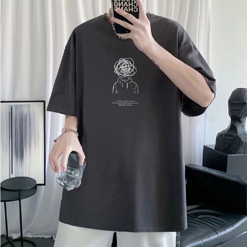 Áo Thun Tay Ngắn Dáng Rộng In Chữ Phong Cách Hip Hop Đường Phố Hàn Quốc Thời Trang Mùa Hè Cho Nam Và Nữ