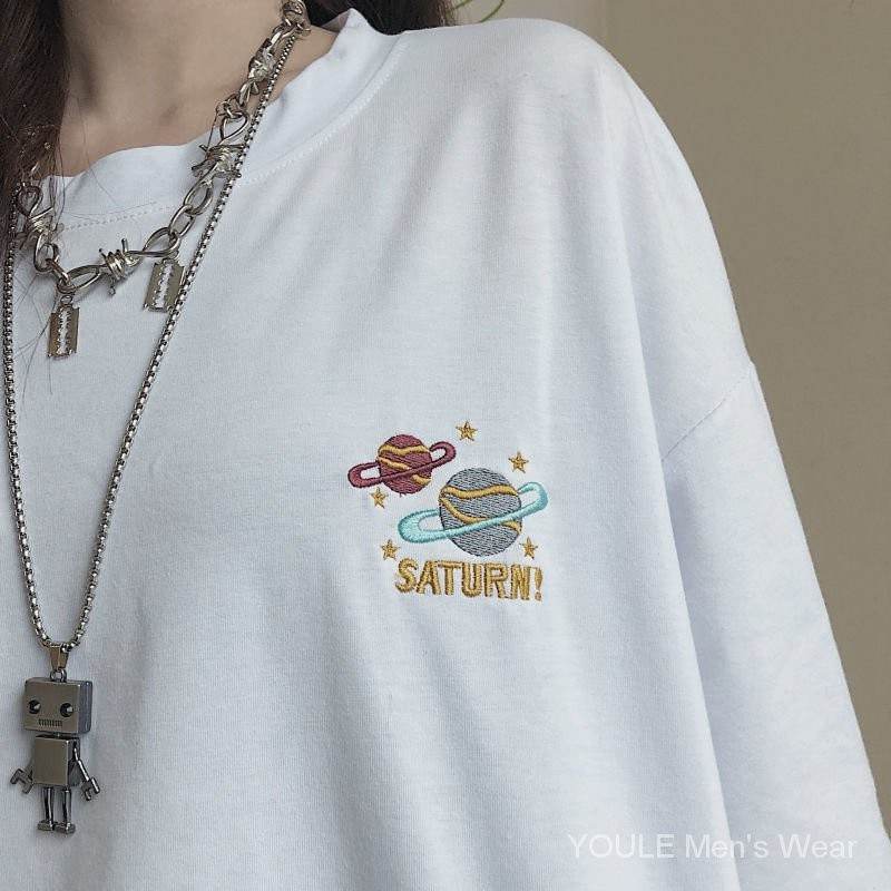 Áo thun ngắn tay dáng rộng in hình Zorb phong cách Hàn Quốc retro dành cho cặp đôi | BigBuy360 - bigbuy360.vn