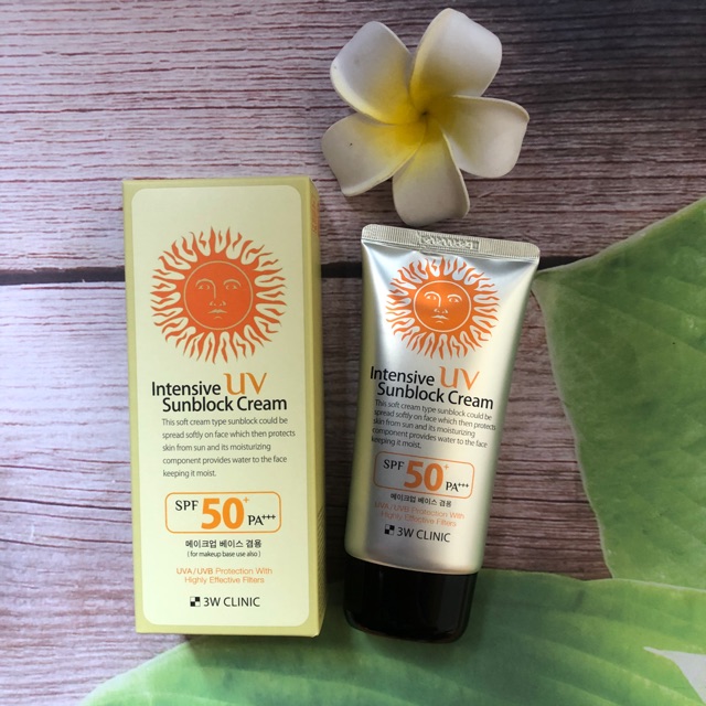 Kem chống nắng 3w Clinic Intensive UV Sunblock Cream SPF 50