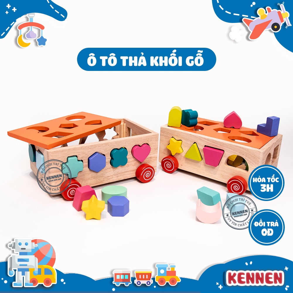 Xe thả khối giáo cụ Montessori