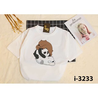 Áo thun tay lỡ Gấu We Bare Bear nhiều mẫu đáng yêu