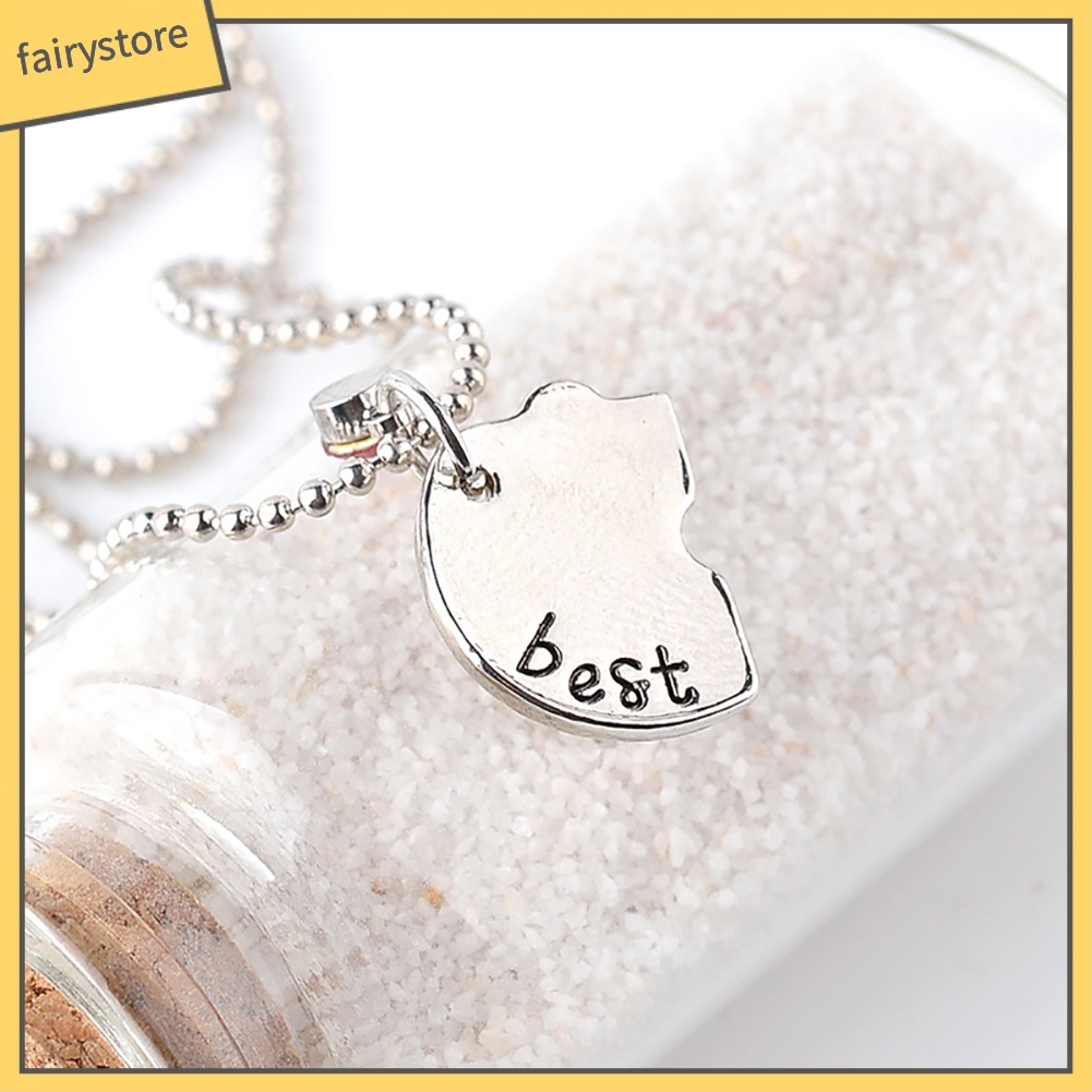 Bộ 4 dây chuyền mảnh ghép trái tim đính kim cương giả dành cho những người bạn