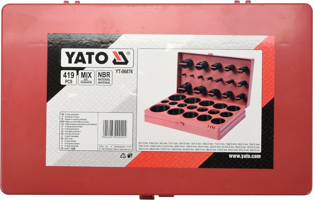 Bộ gioăng cao su tổng hợp 419 chi tiết  yato YT-06876