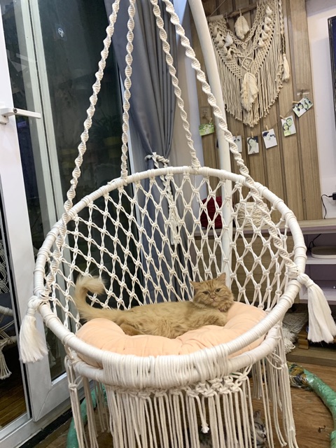 Xích đu macrame 80cm không kèm đệm và khung treo