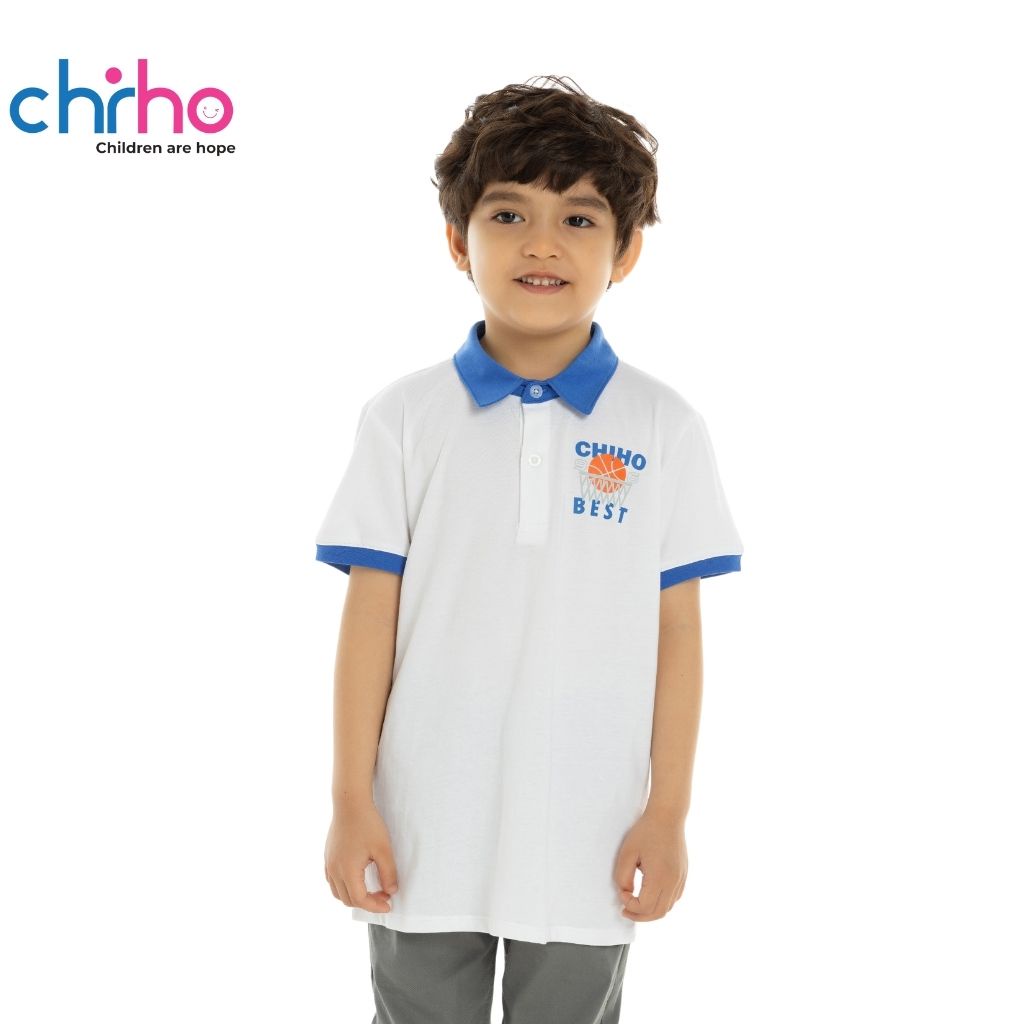 Áo Polo Cho Bé Trai CHIHO Chất Liệu Cotton Thoáng Mát Cổ Đức Cho Trẻ Từ 8 - 13 Tuổi BPS205R